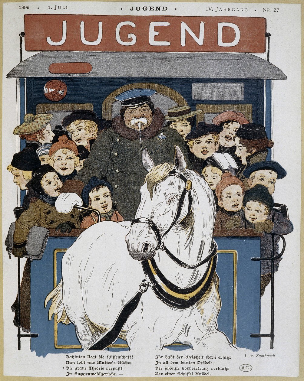 Viele Kinder in einem Omnibus - in „Jugend“ von German School
