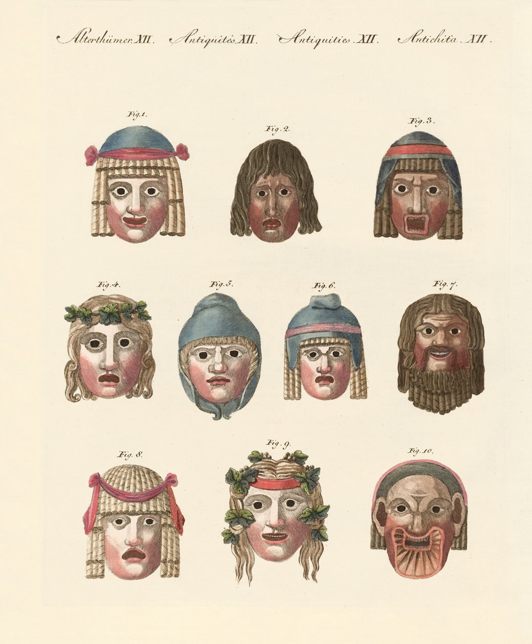 Masken der Antike von German School