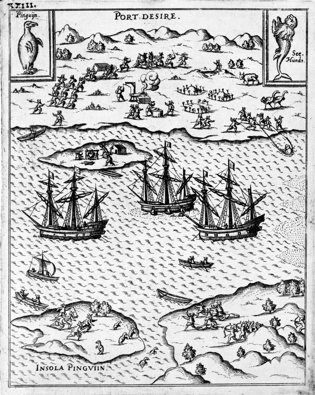 Port Desire, 1626 von German School