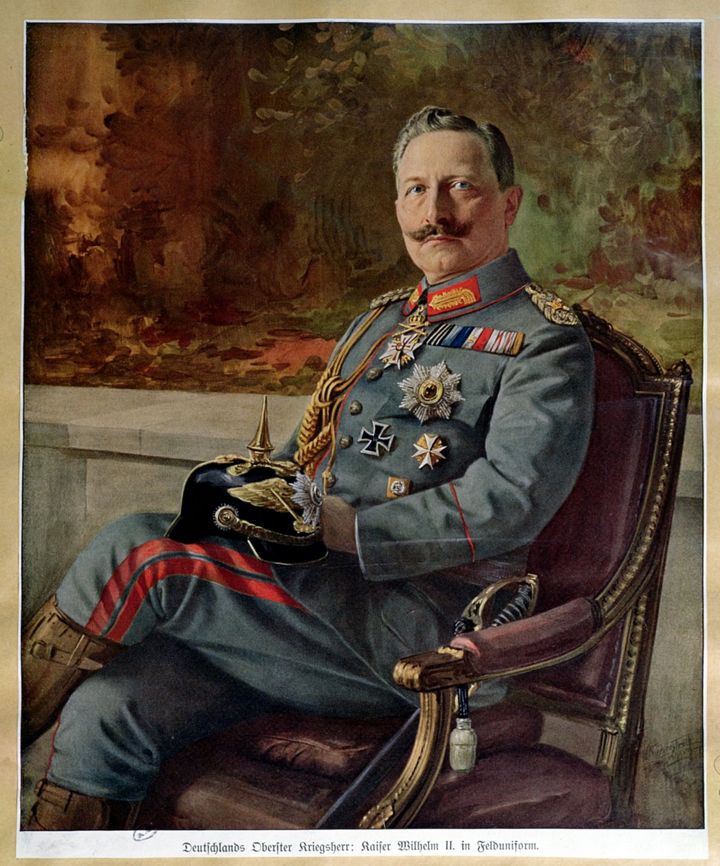 Porträt von Kaiser Wilhelm II. (1859-1941) von German School