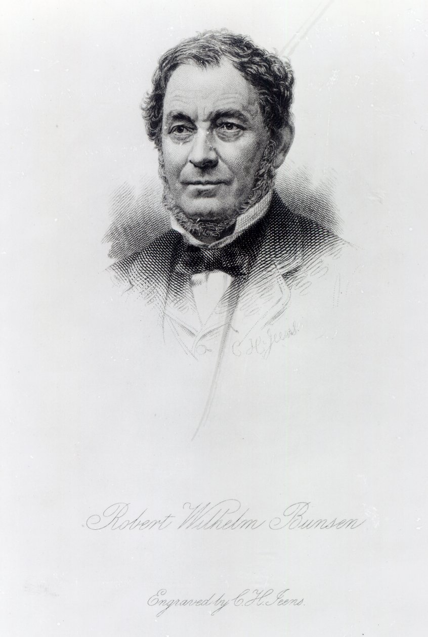 Robert Wilhelm Bunsen, graviert von C.H. Jeens von German School