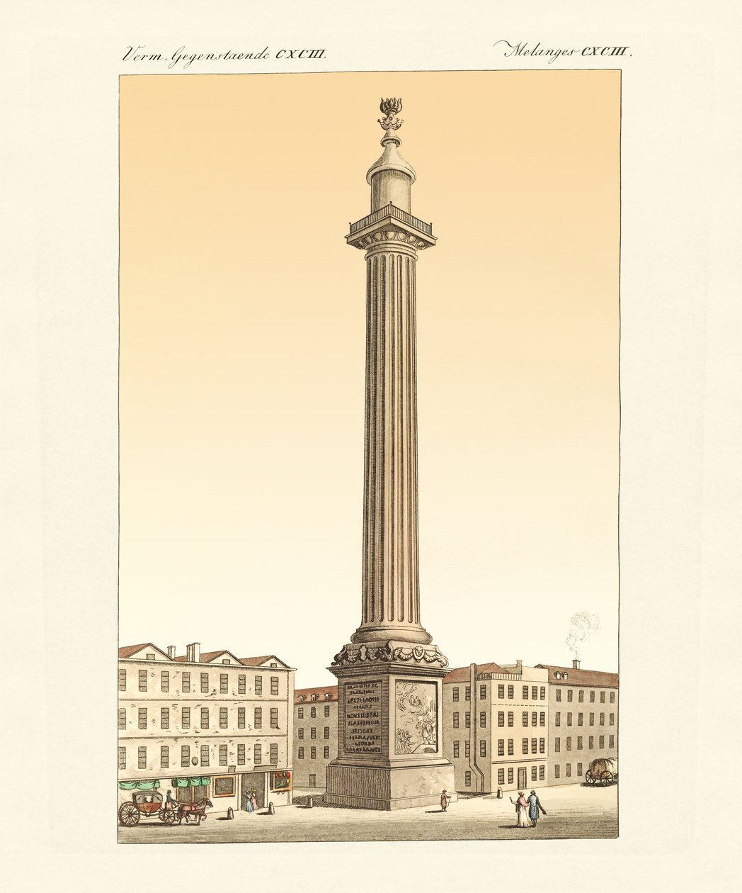Das Denkmal in London (Farbstich) von German School