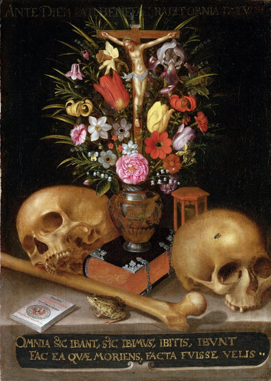 Vanitas Stillleben von German School