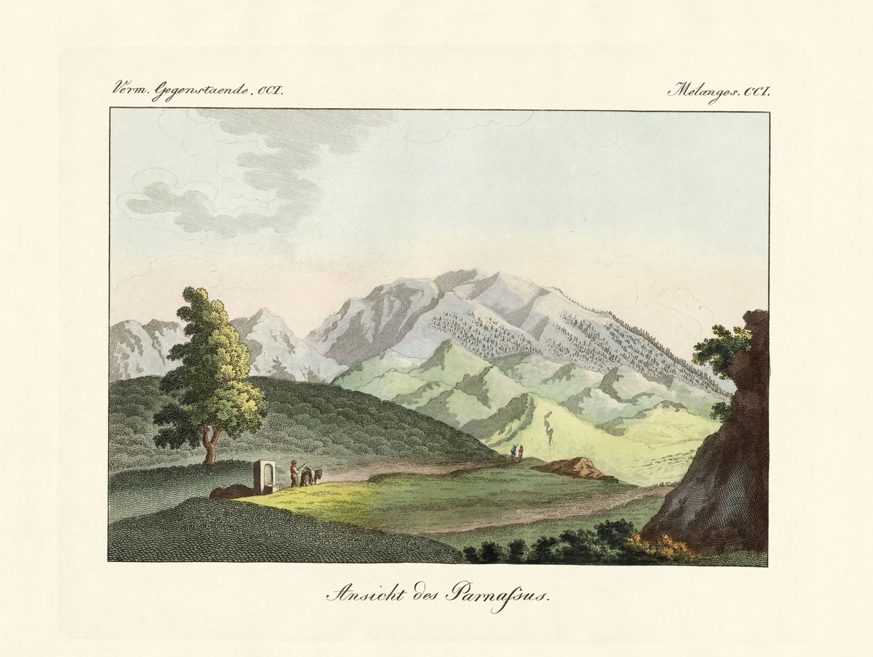 Ansicht des Parnass in Griechenland von German School