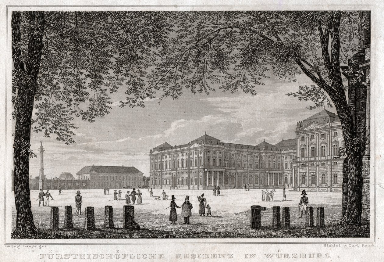 Würzburg (Gravur, ca. 1850) von German School