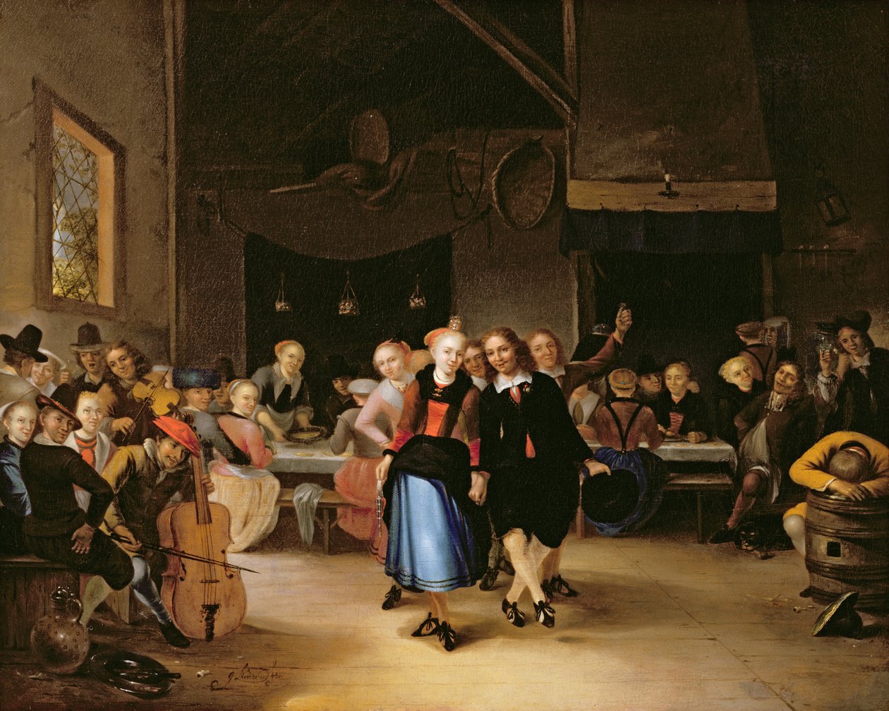 Hochzeitstanz in einer Taverne von Gerrit Lundens
