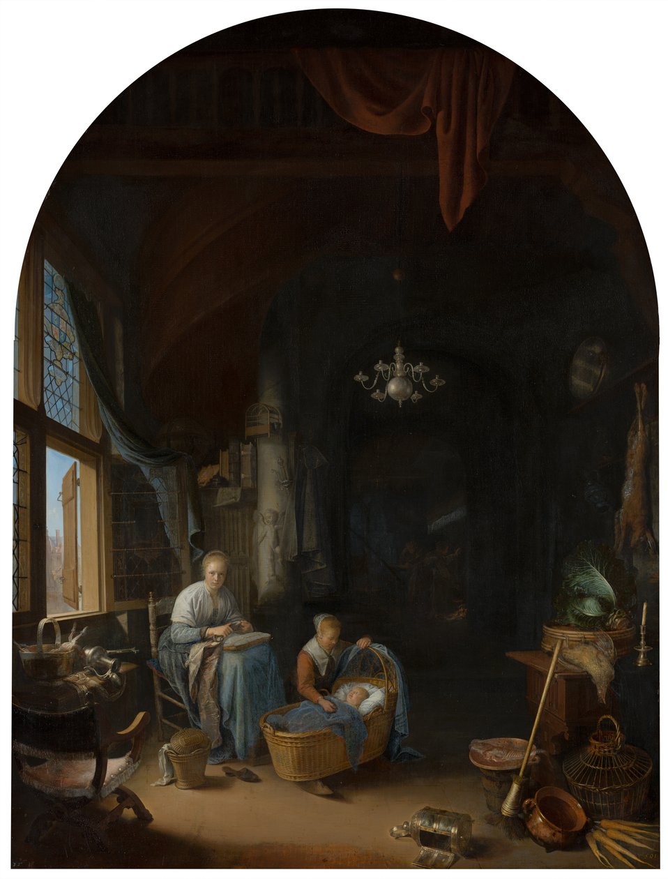 Die junge Mutter, 1658 von Gerrit Dou