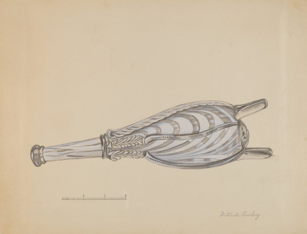 Blasebalgflasche, um 1936 von Gertrude Lemberg