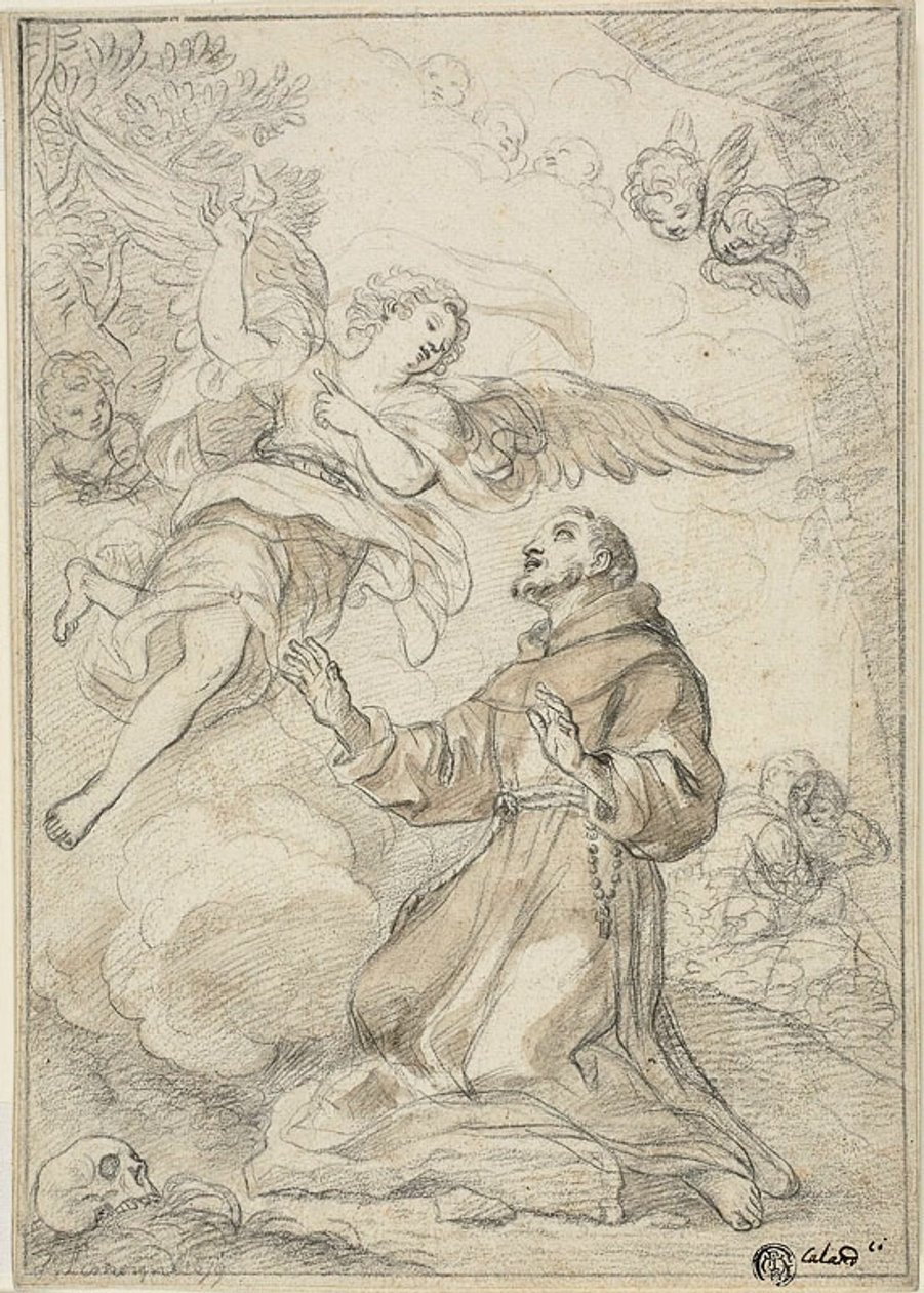 Engel erscheint dem Heiligen Dominikus von Giacinto Calandrucci
