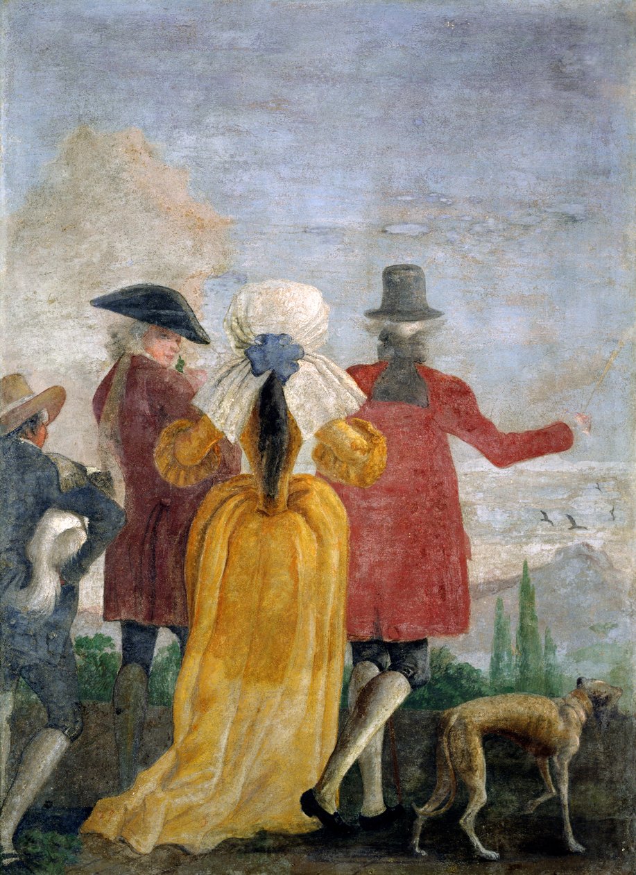 Der Spaziergang, um 1791 von Giovanni Domenico Tiepolo