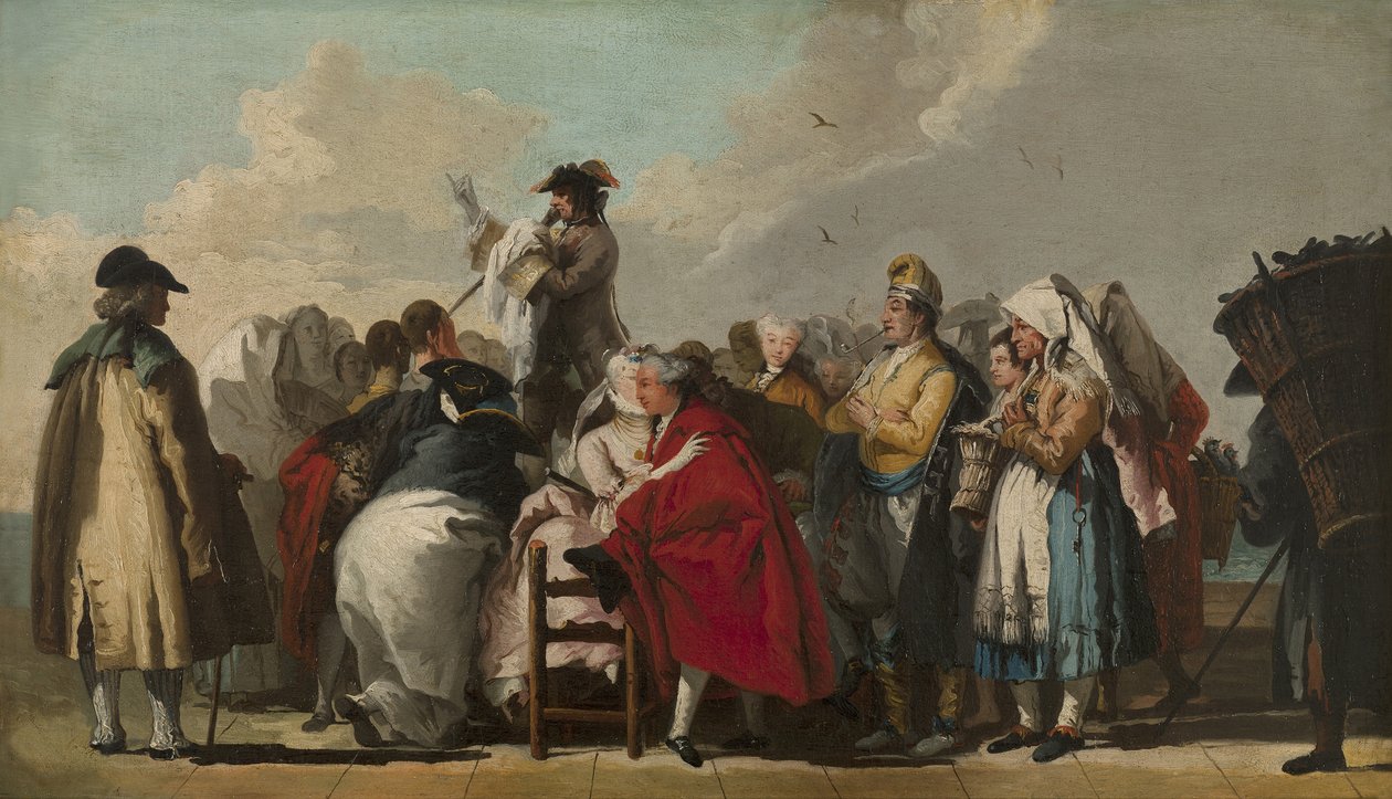 Der venezianische Scharlatan, ca. 1764-1765 von Giovanni Domenico Tiepolo
