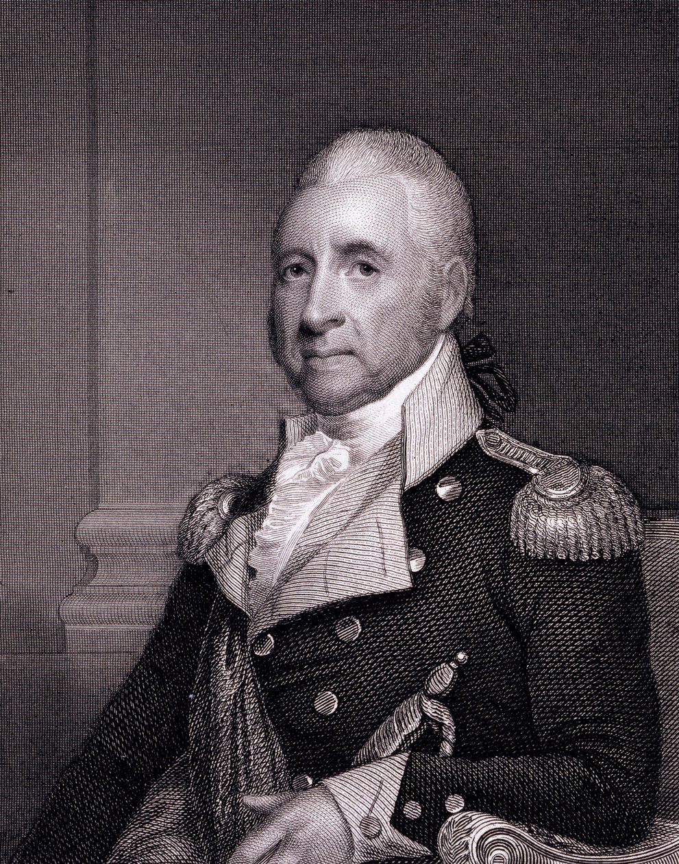 Porträt von Generalmajor John Brooks, graviert von Asher Brown Durand (1796-1886) nach der Kopie von James Herring (1794-1867) von Gilbert Stuart