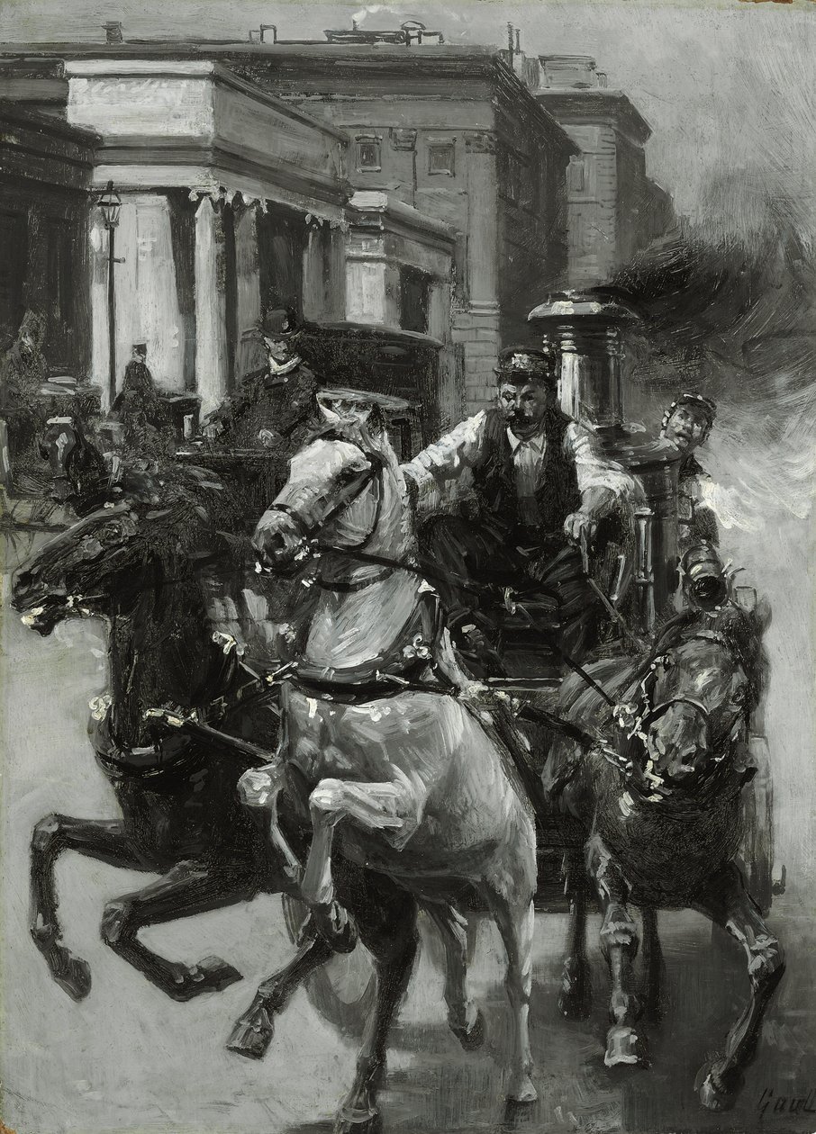Eile zum Feuer, ca. 1900 von Gilbert Gaul