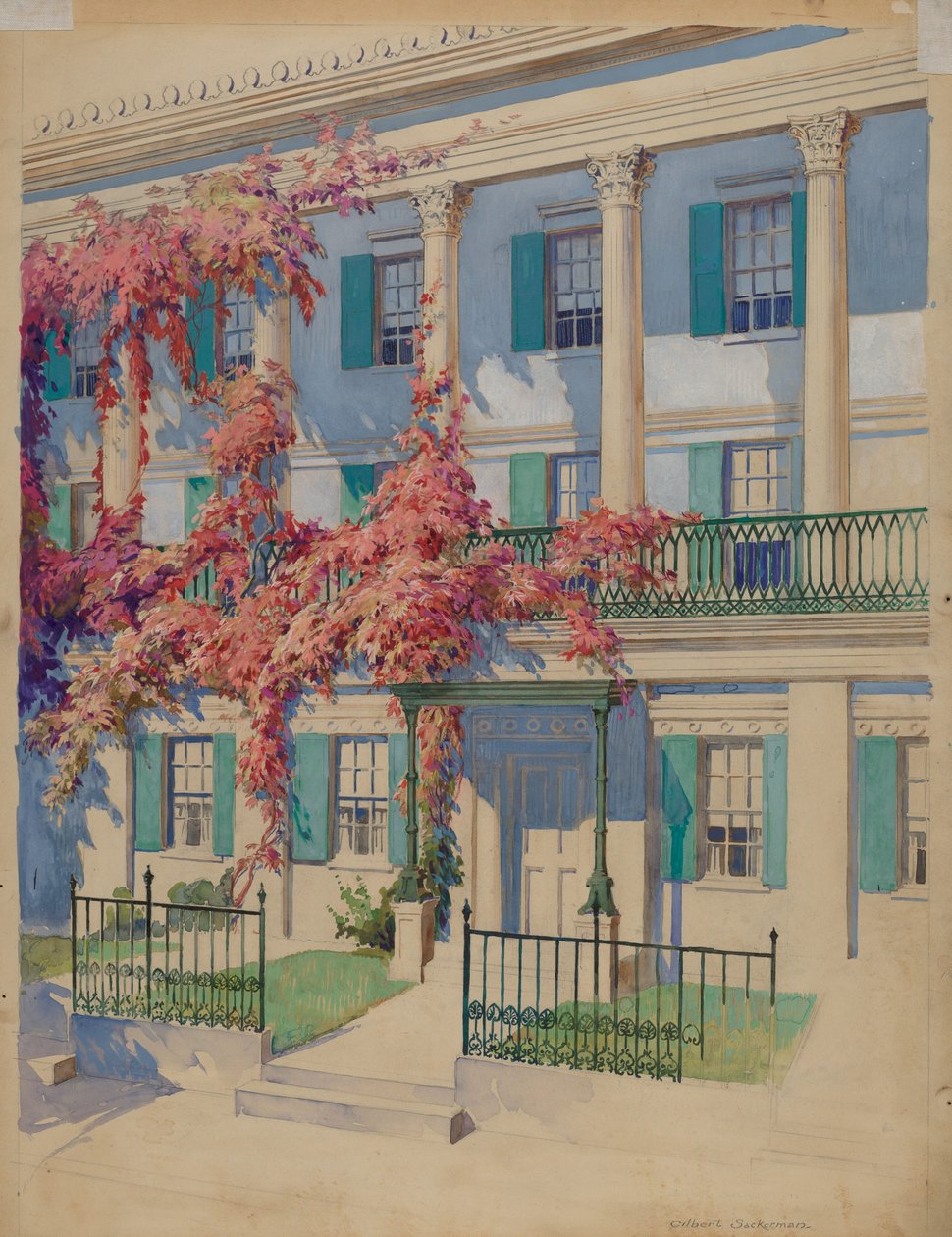 Gusseiserner Gartenbalkon von Gilbert Sackerman