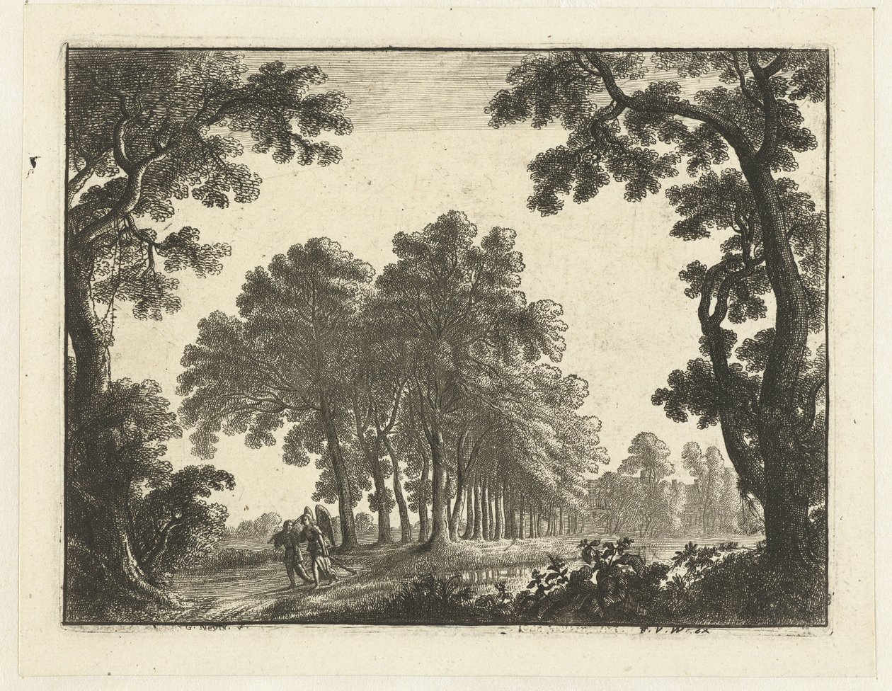 Landschaft mit Tobias und dem Engel von Gilles Neyts