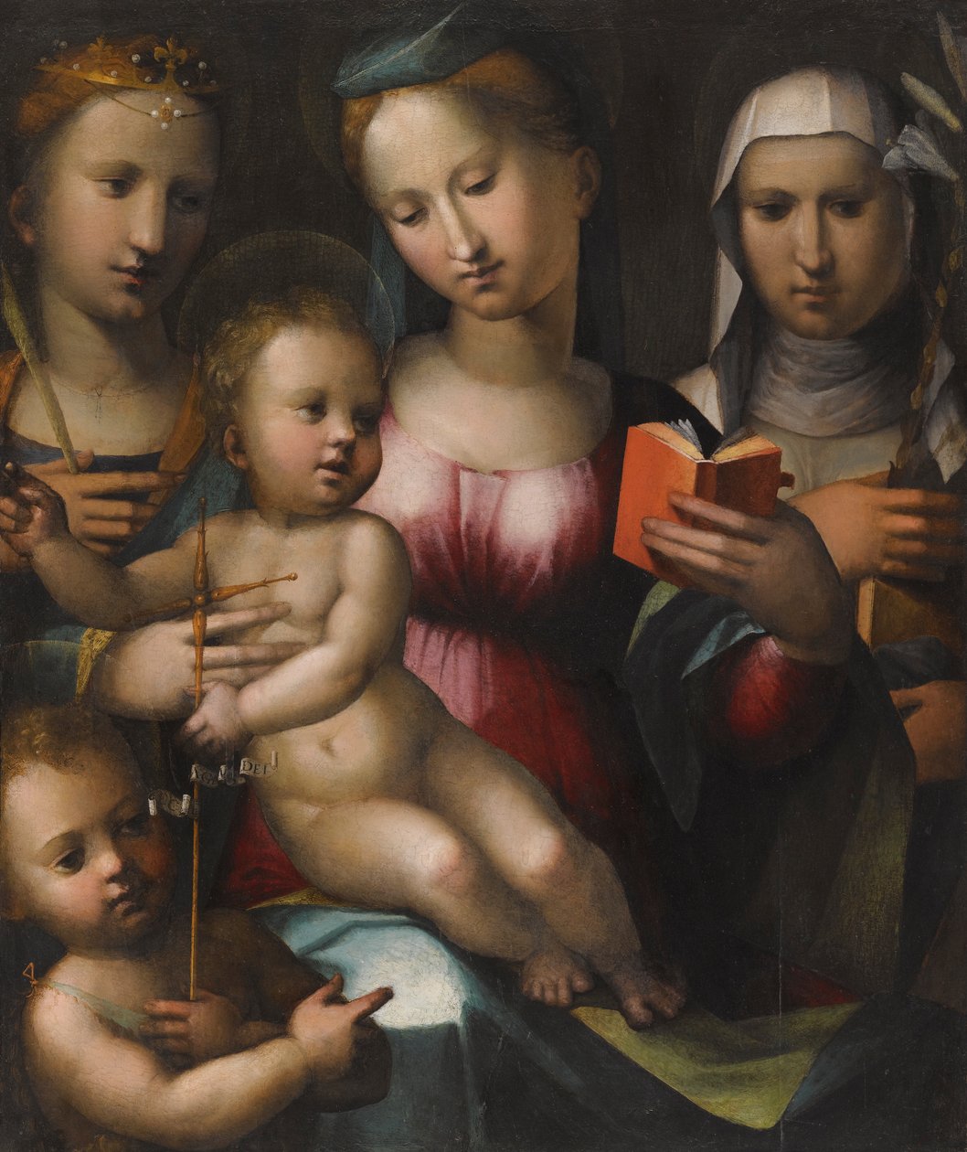 Die Madonna und das Kind mit den Heiligen Anna, Katharina und dem kleinen Johannes dem Täufer von Giorgio di Giovanni