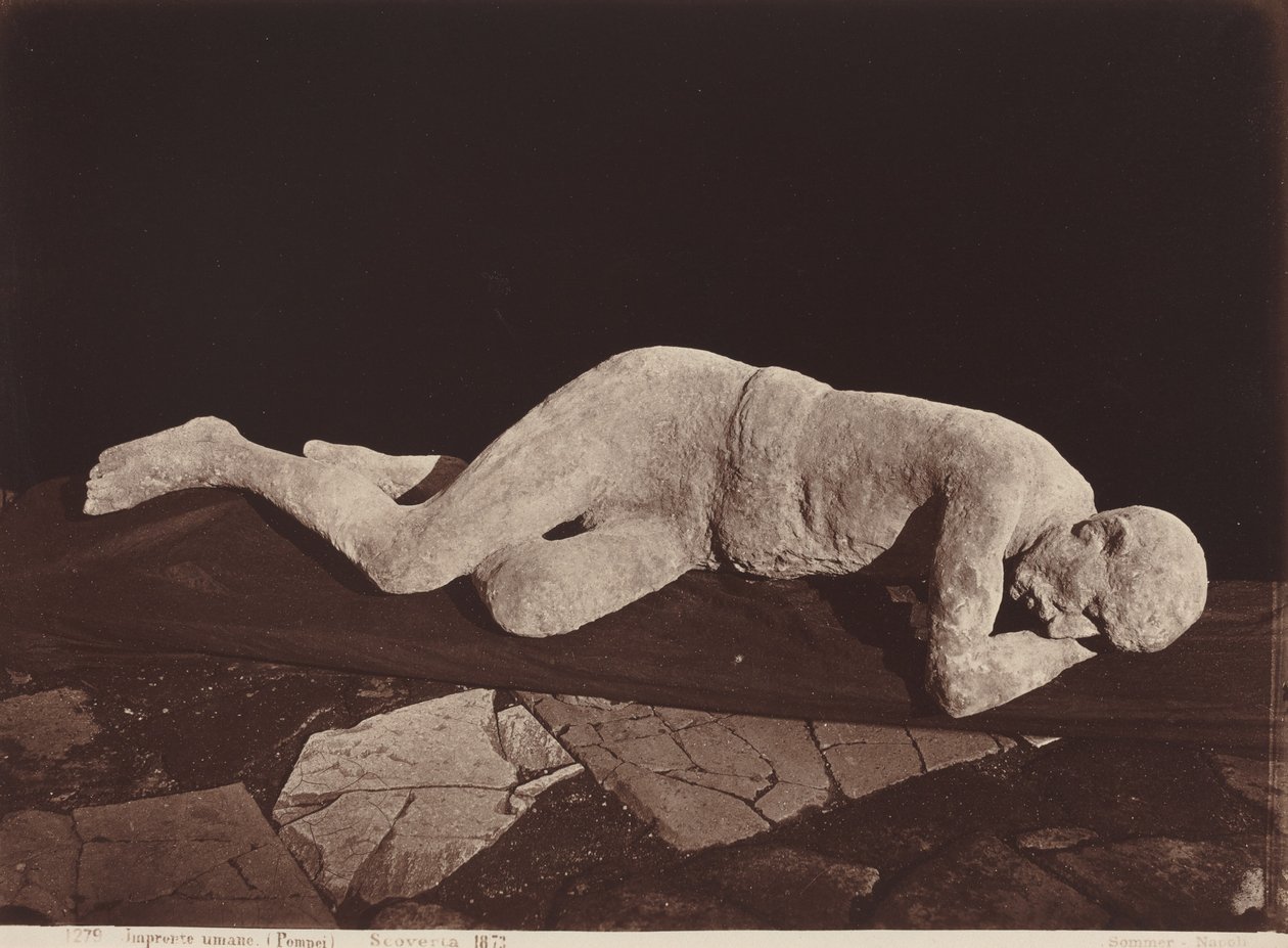 Menschlicher Abdruck, Pompeji von Giorgio Sommer