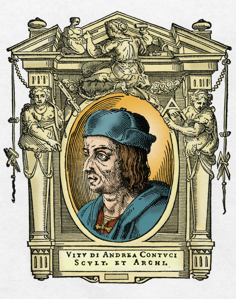 Porträt von Jacopo Sansovino von Giorgio Vasari