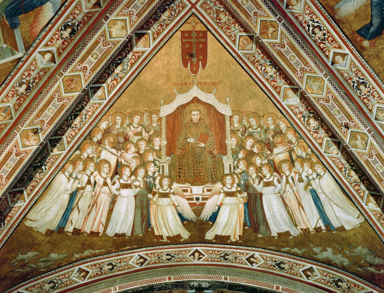 Allegorie des heiligen Franziskus in Herrlichkeit, ca. 1330 von Giotto di Bondone