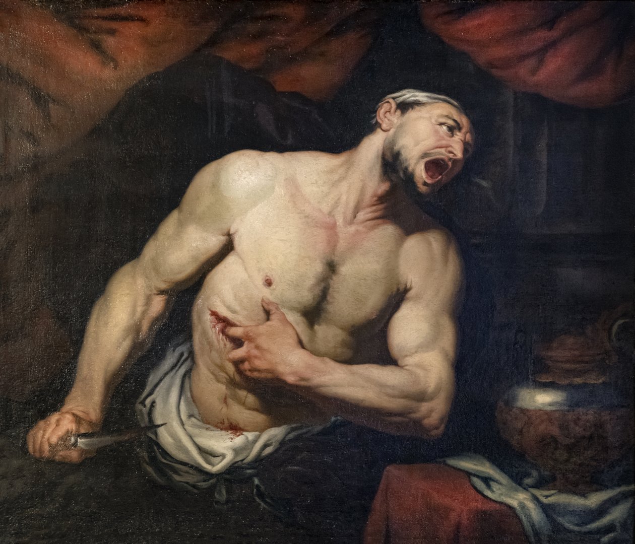 Catos Selbstmord von Giovan Battista Langetti