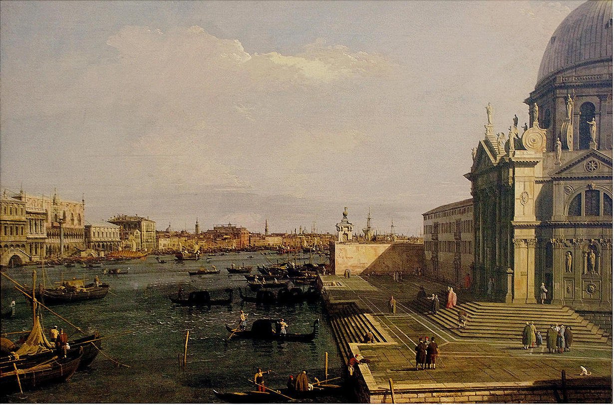 Der Canal Grande an der Salute-Kirche von Giovanni Antonio Canal