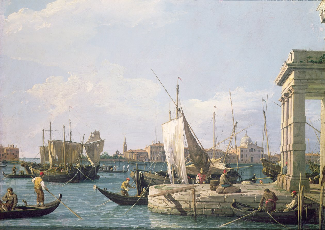 Die Punta della Dogana, 1730 von Giovanni Antonio Canal