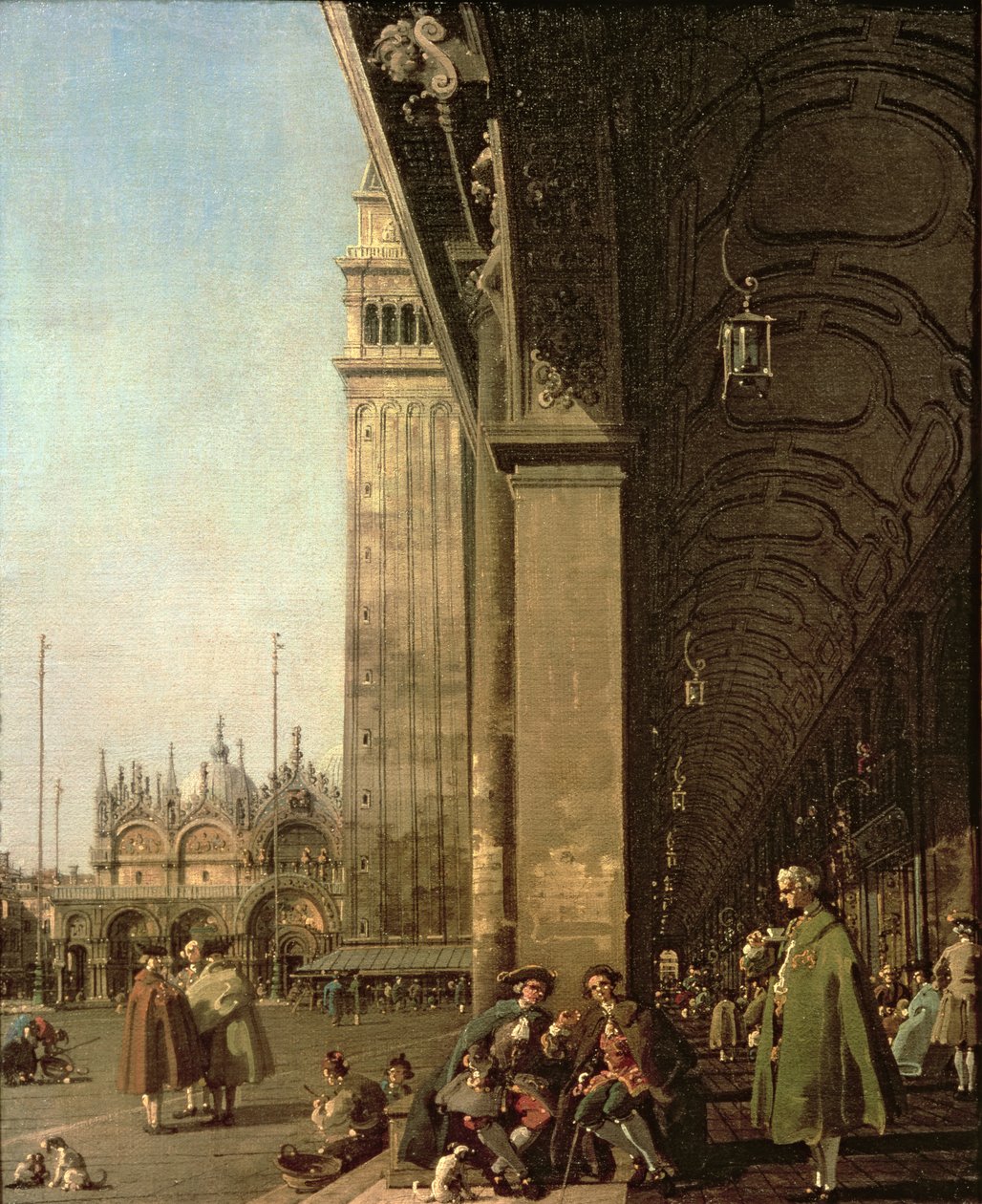 Venedig: Piazza di San Marco und die Kolonnade der Procuratie Nuove, ca. 1756 von Giovanni Antonio Canal