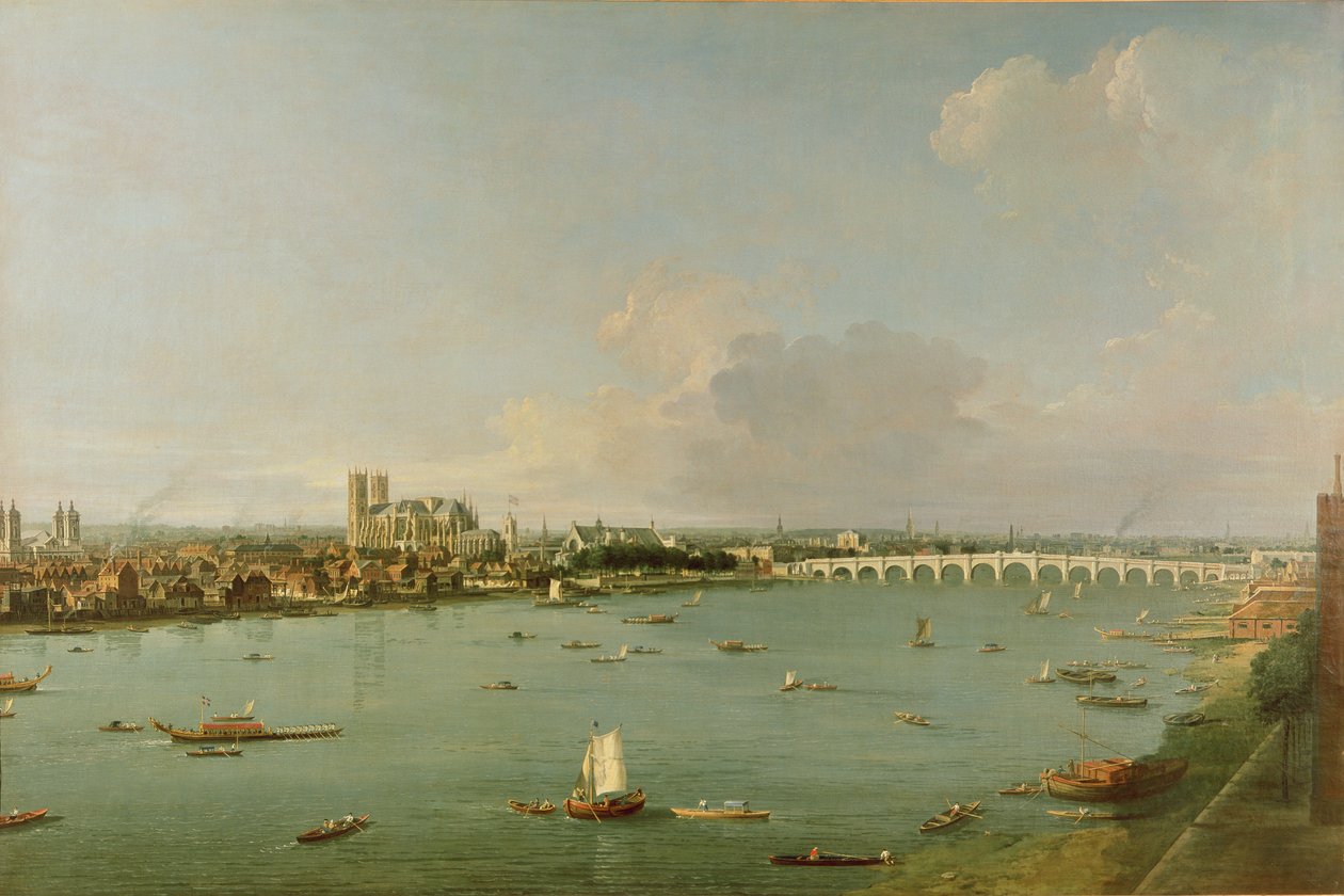 Blick auf die Themse von Süden des Flusses von Giovanni Antonio Canal