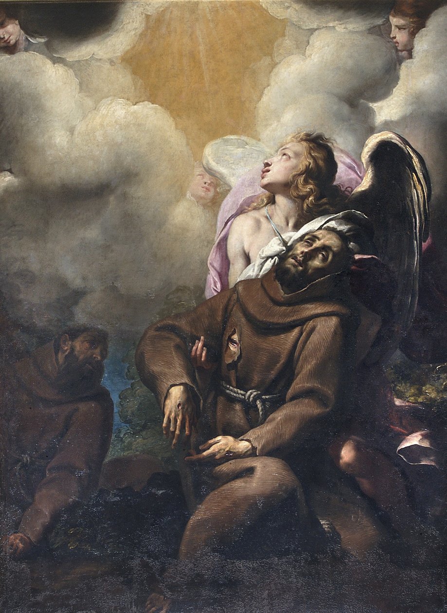 Heiliger Franziskus und die Stigmata von Giovanni Battista 1567 1633 Crespi