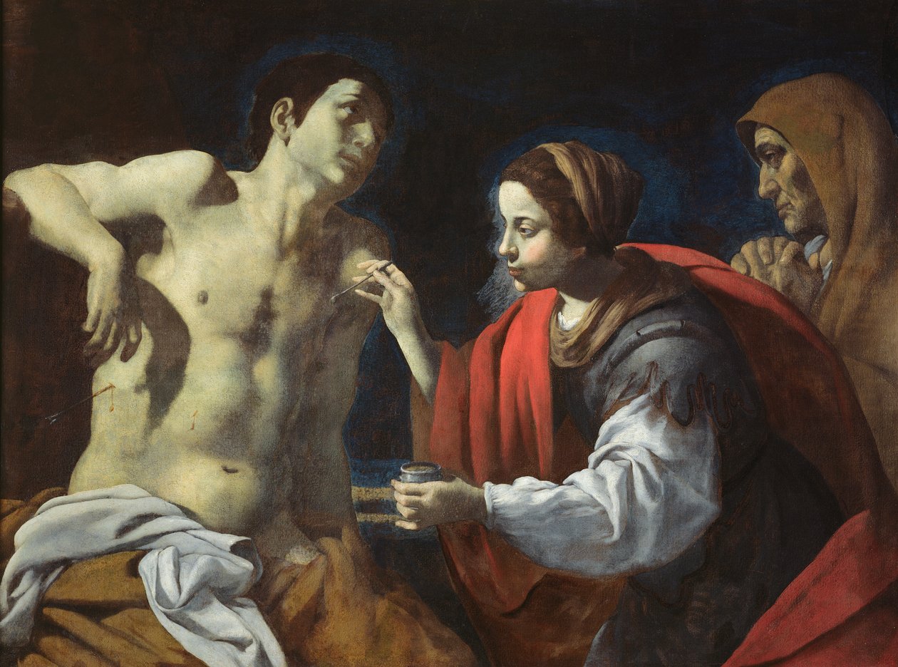 St. Sebastian wird von St. Irene gepflegt von Giovanni Battista Caracciolo