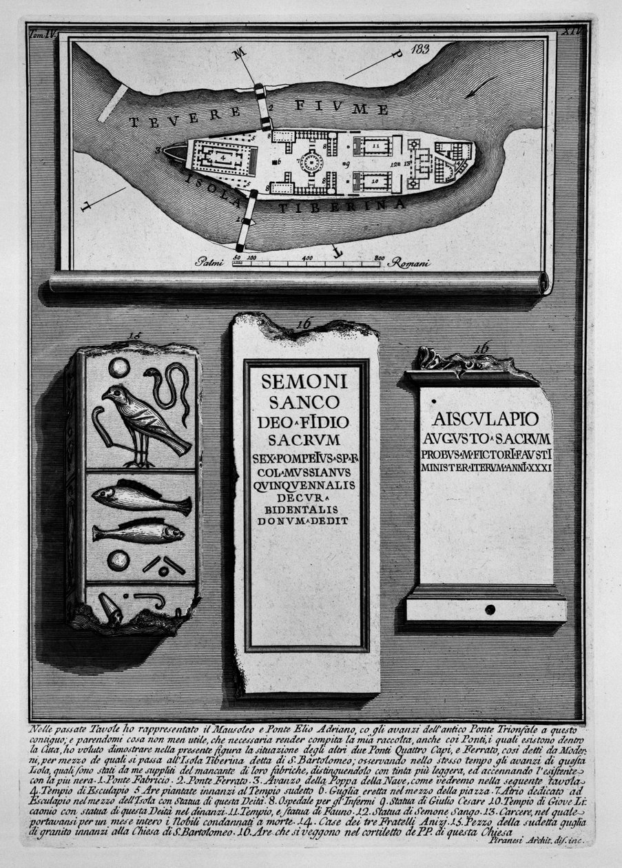 Tiberinsel von Giovanni Battista Piranesi