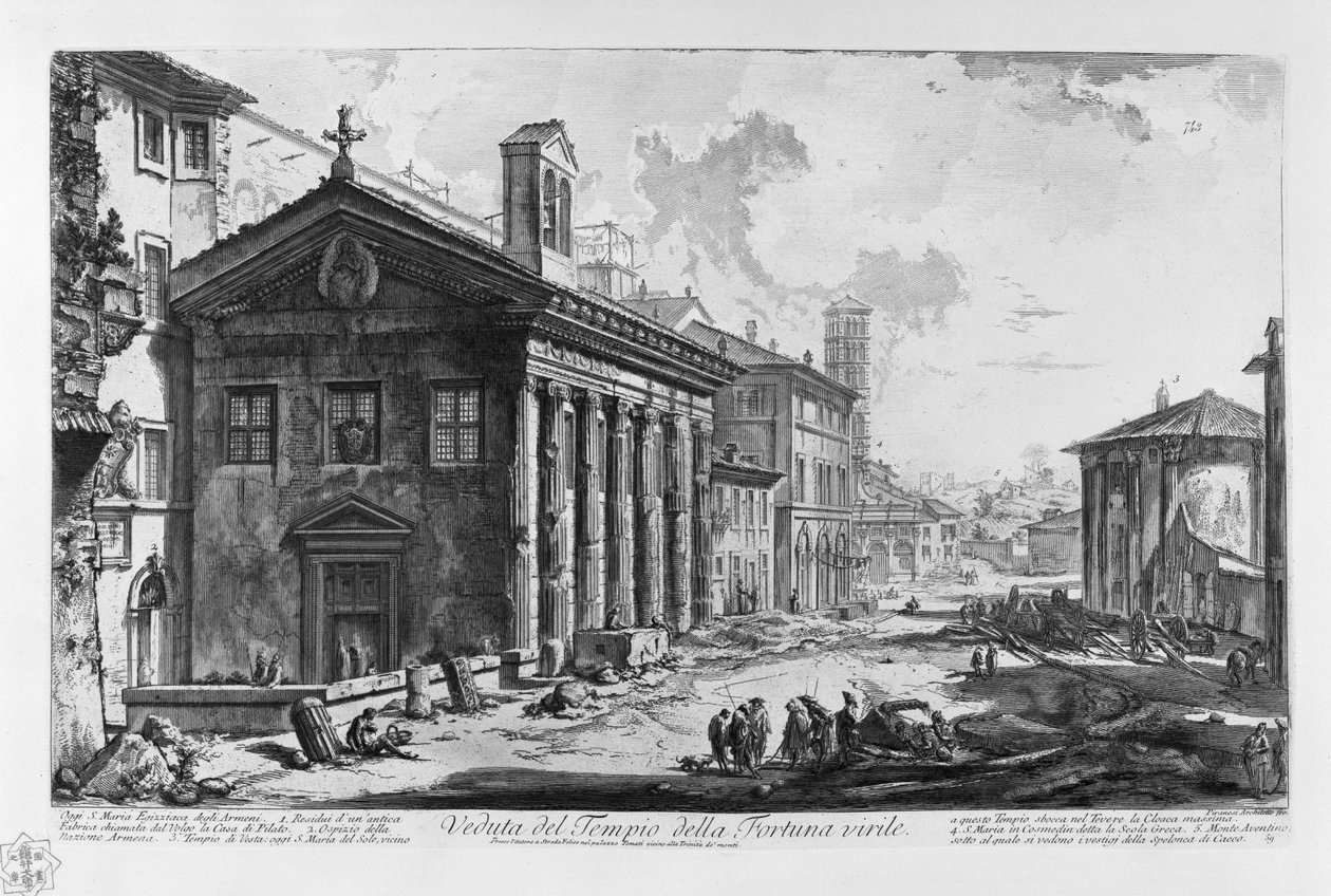 Veduta del Tempio di Portuno (Piranesi) von Giovanni Battista Piranesi