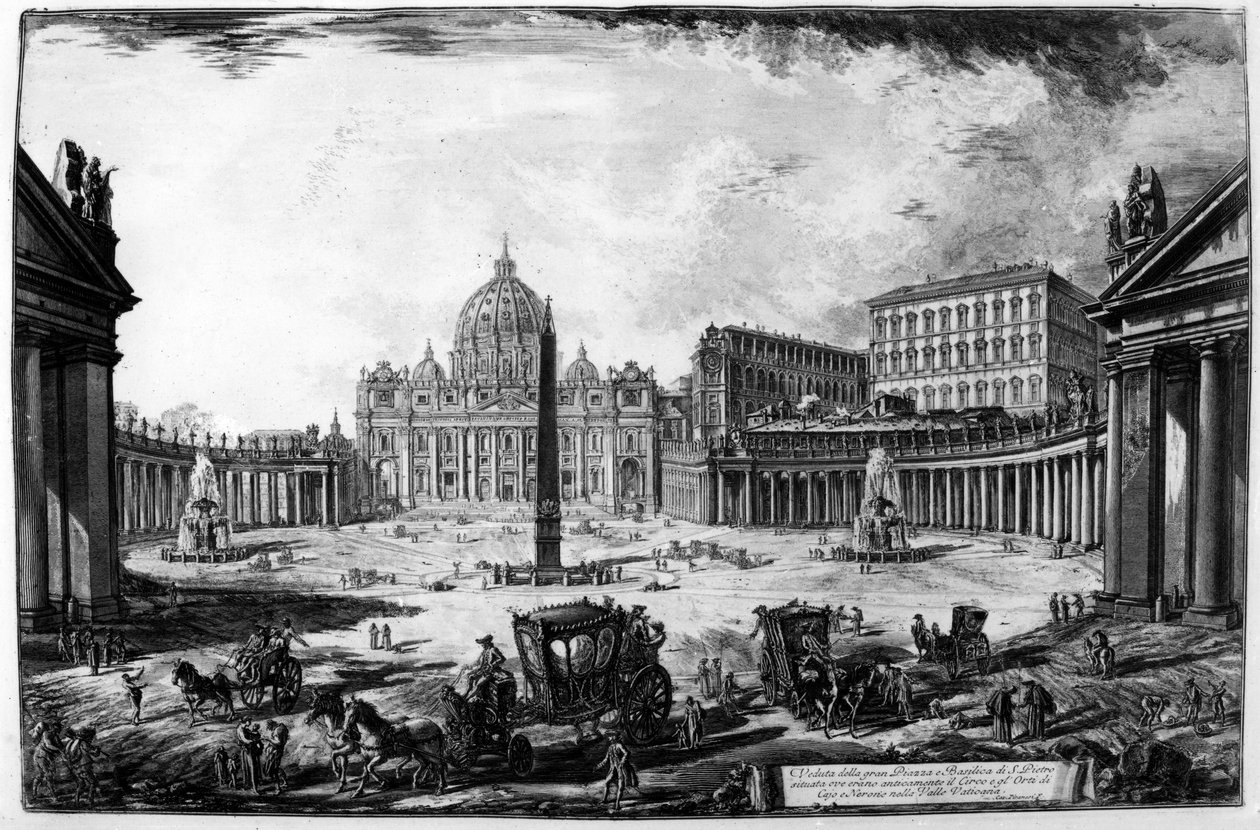 Ansicht des Petersdoms und des Platzes, aus der Serie 