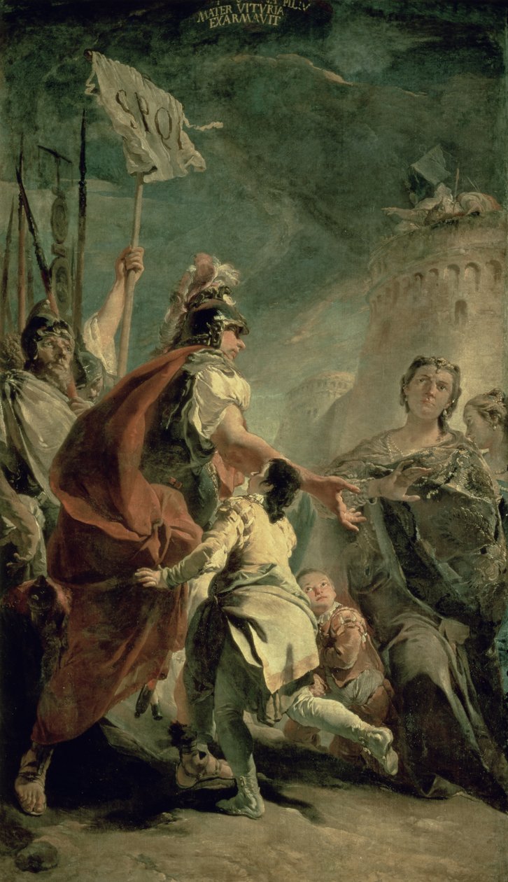 Coriolanus in der Umgebung von Rom, ca. 1725 von Giovanni Battista Tiepolo