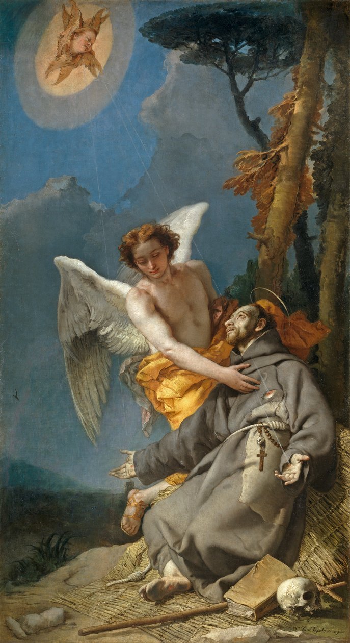 Stigmatisation des hl. Franziskus von Assisi von Giovanni Battista Tiepolo