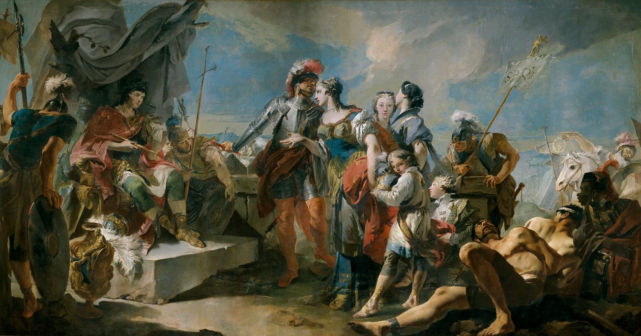Die Königin Zenobia vor Kaiser Aurelian von Giovanni Battista Tiepolo