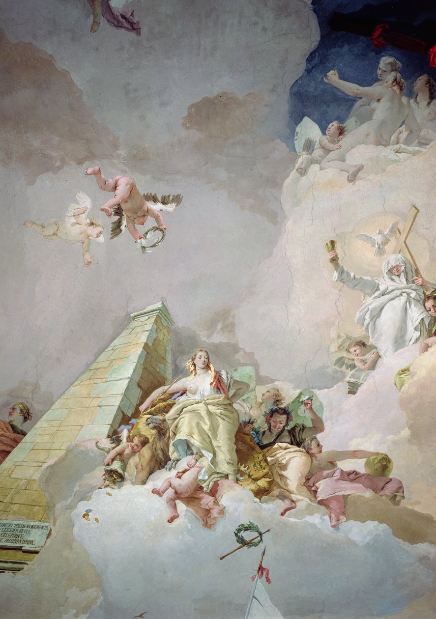 Der Ruhm Spaniens, von der Decke des Thronsaals, 1762-66 (Detail) von Giovanni Battista Tiepolo