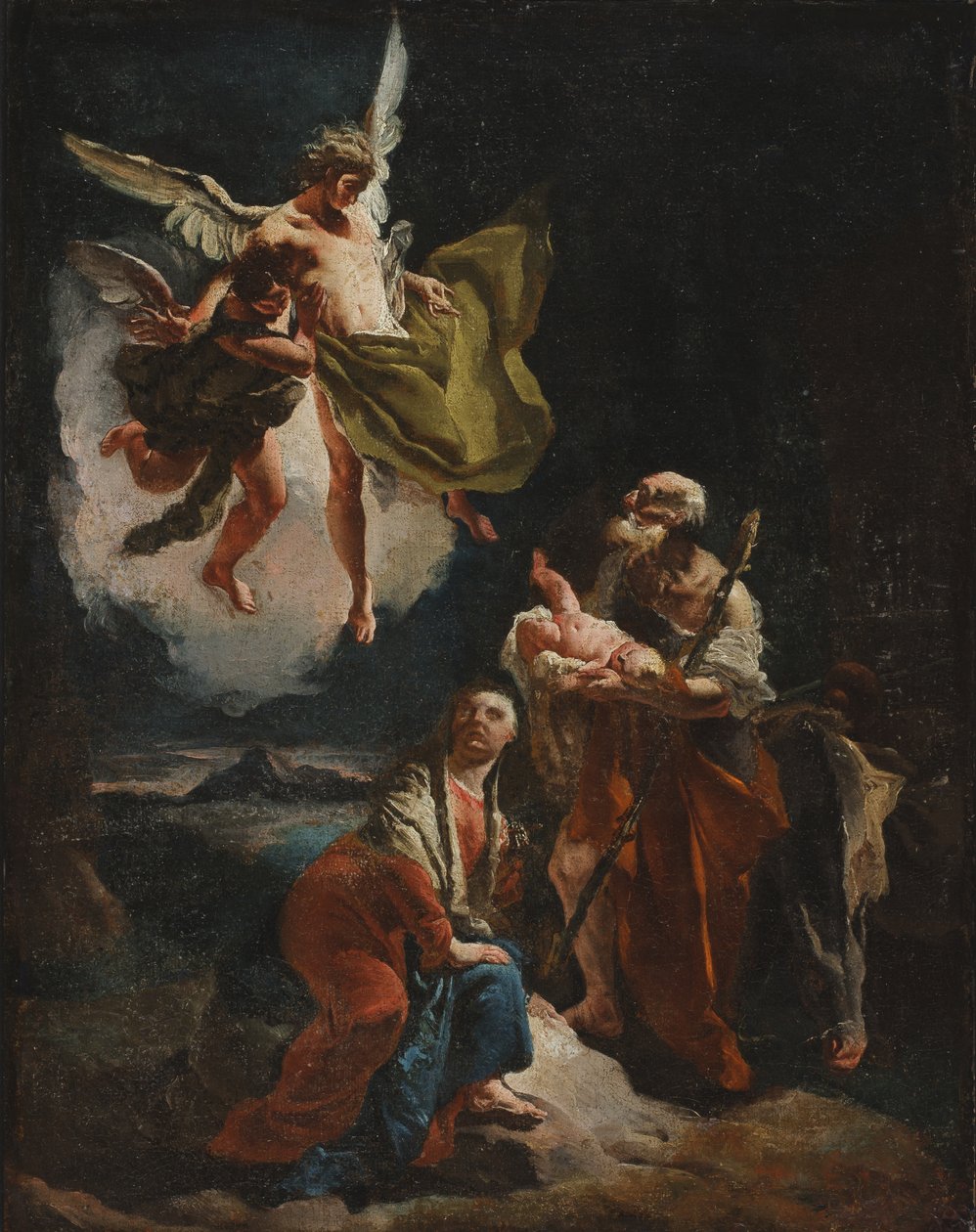 Die Rast auf der Flucht nach Ägypten, ca. 1720 von Giovanni Battista Tiepolo