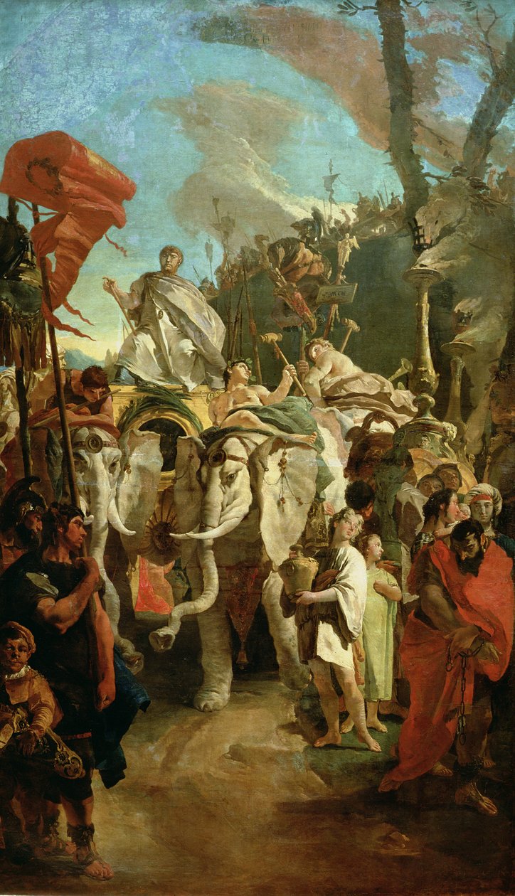 Der Triumph des Kommandanten Manius Curius Dentatus, 1725-30 von Giovanni Battista Tiepolo