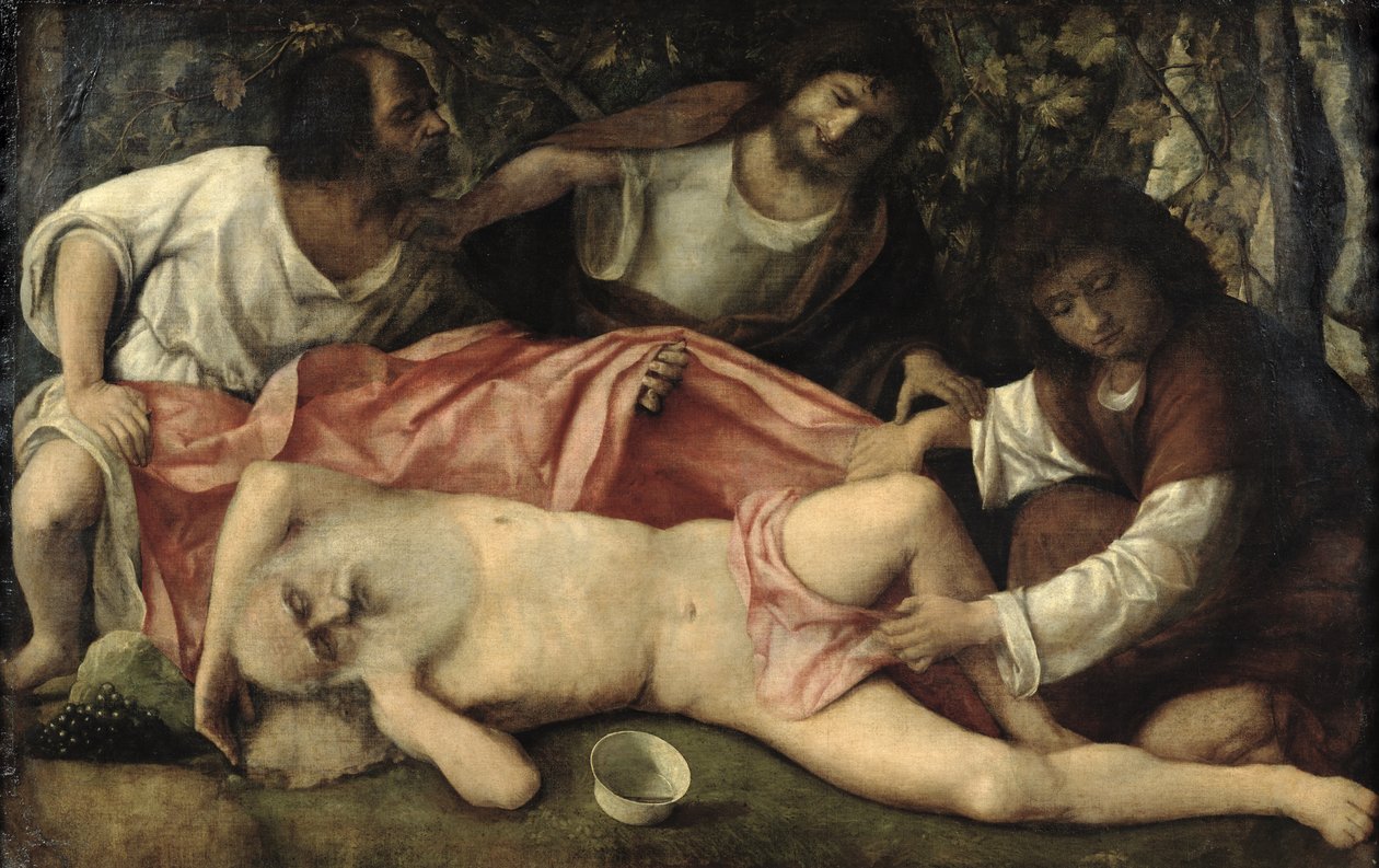 Die Verspottung Noahs von Giovanni Bellini