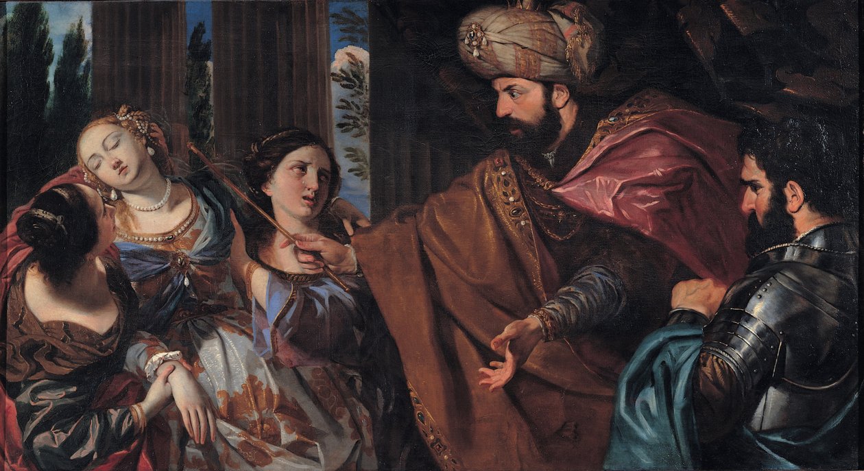 Esther vor Ahasverus von Giovanni Battista Bonacina