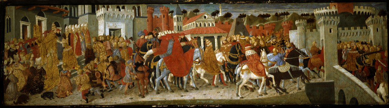 Szenen von der Krönung des Kaisers Friedrich III. in Rom von Giovanni Di Ser Giovanni Guidi