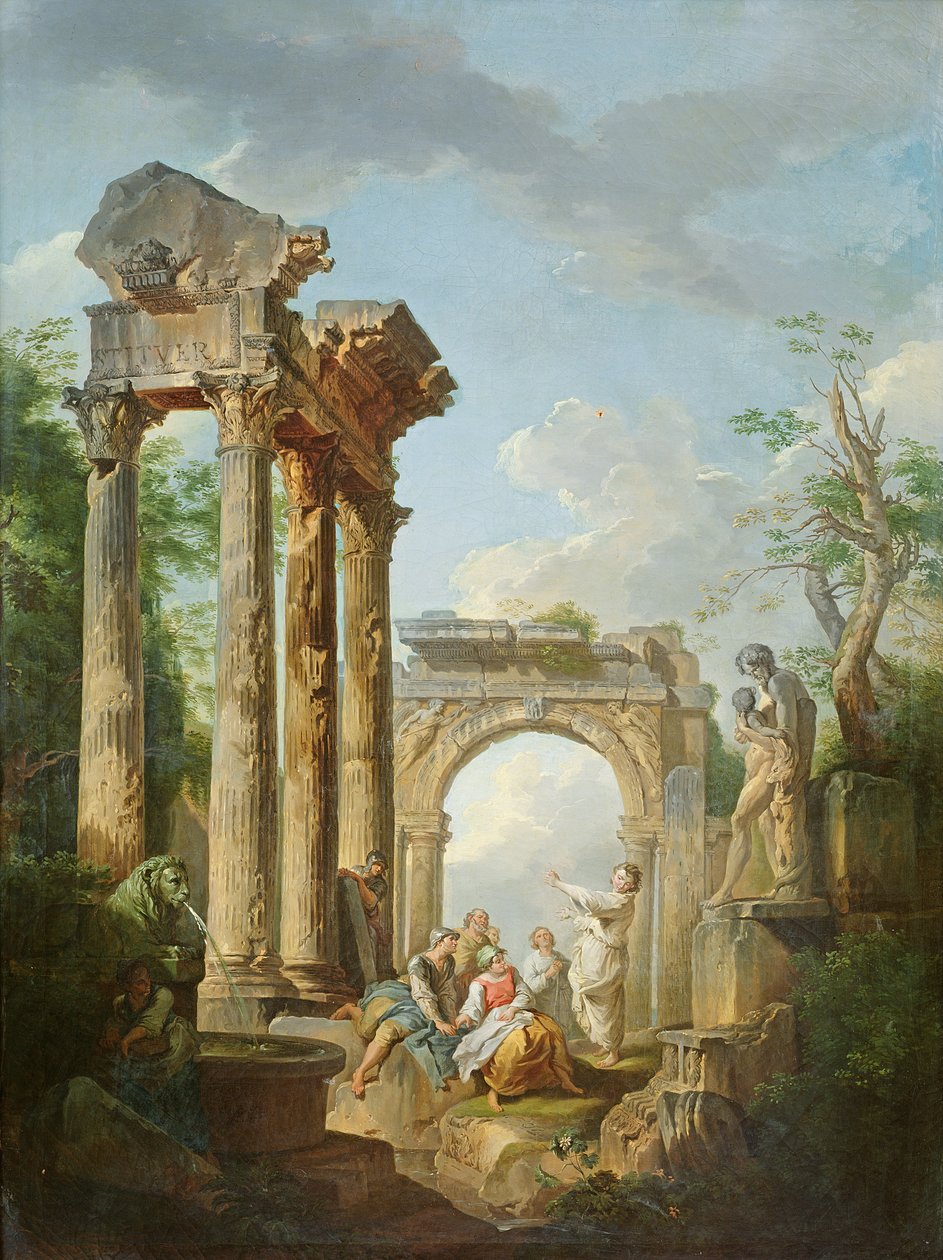Die Ruinen des Tempels von Vespasian von Giovanni Maria Griffoni