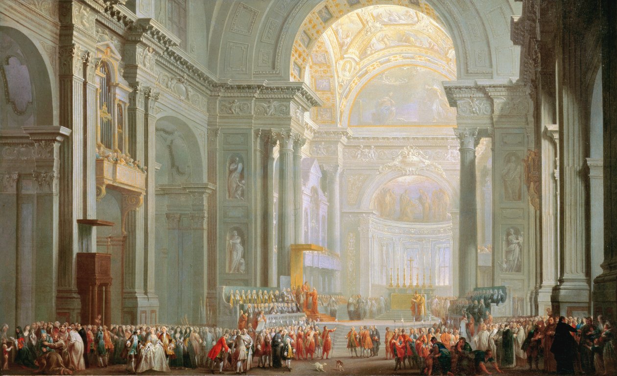 Innenraum von St. Peter, Rom von Giovanni Paolo Pannini
