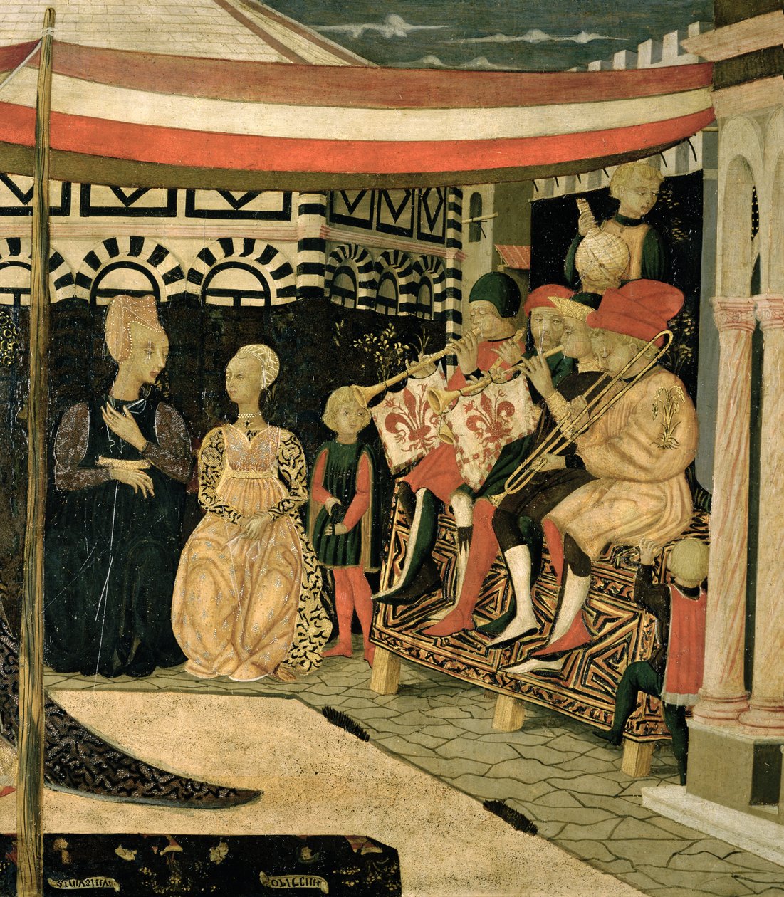 Linker Teil des Adimari Cassone, ca. 1450 (Detail) von Giovanni di Ser Giovanni