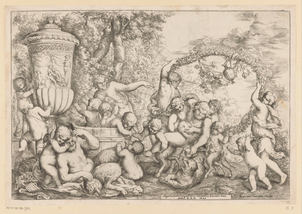 Bacchanal mit Silenus von Giovanni Andrea Podesta