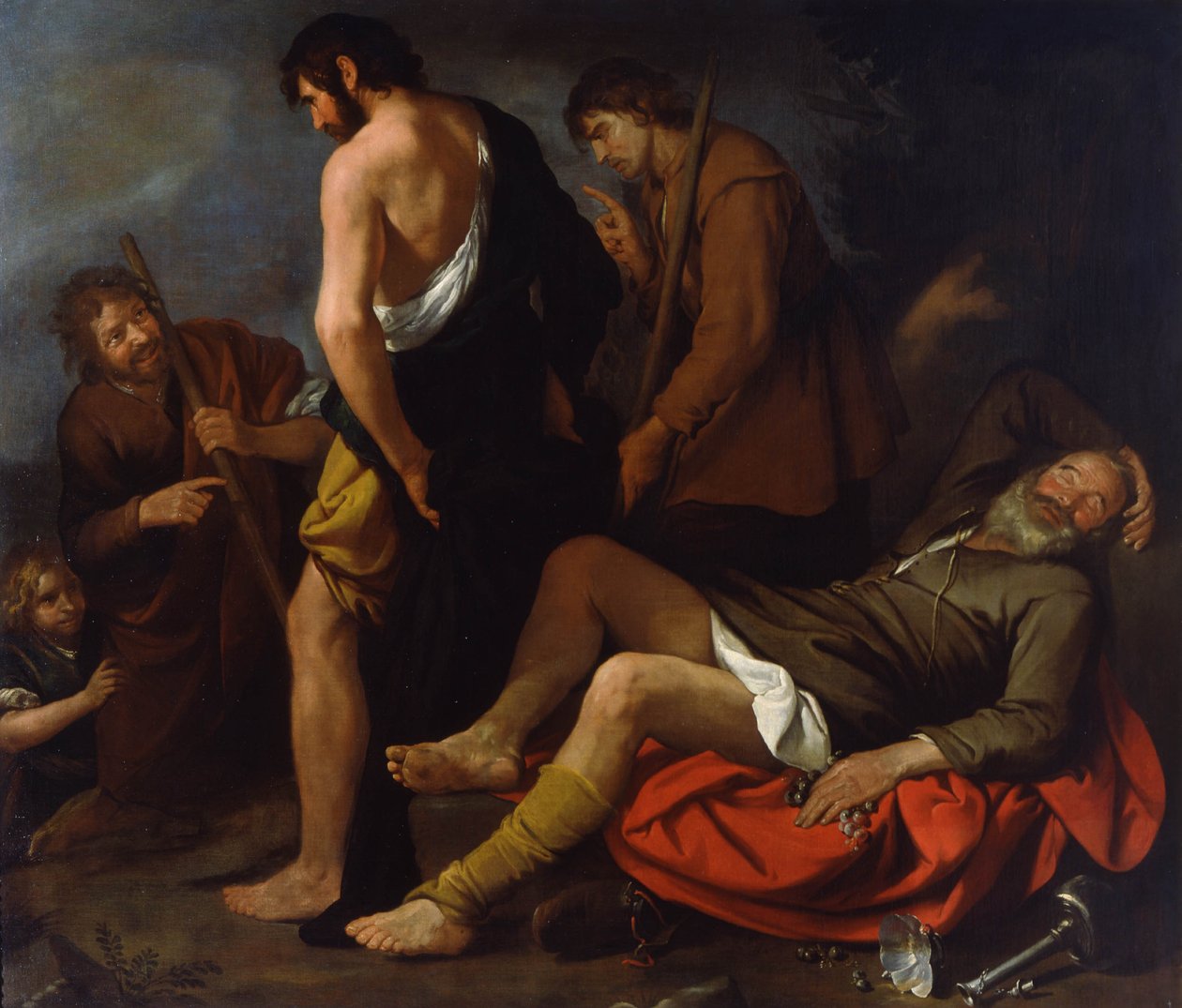 Trunkenheit Noahs, 1630-1640 von Giovanni Andrea de Ferrari