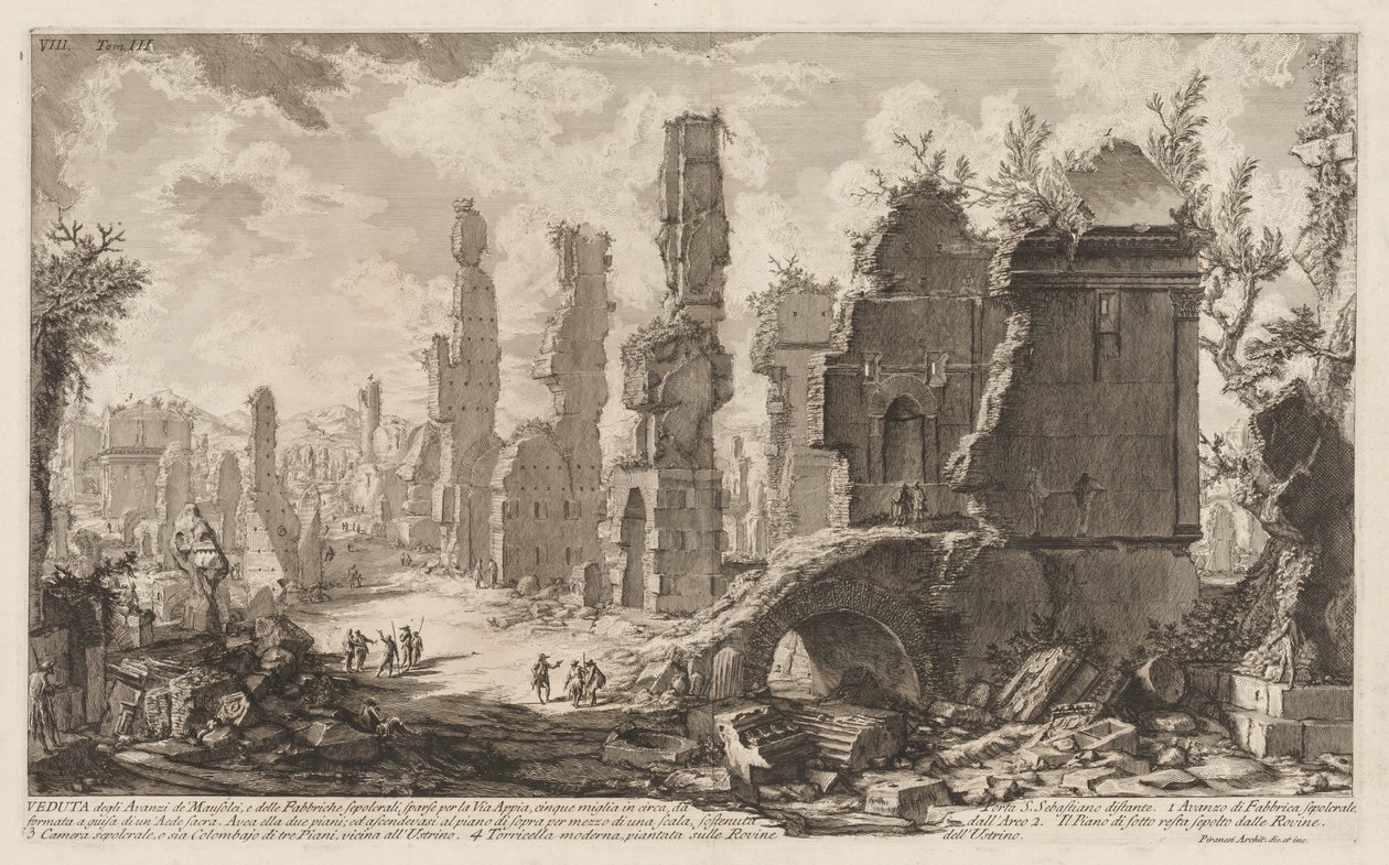 Antiquitäten von Rom: Die Via Appia von Giovanni Battista Piranesi