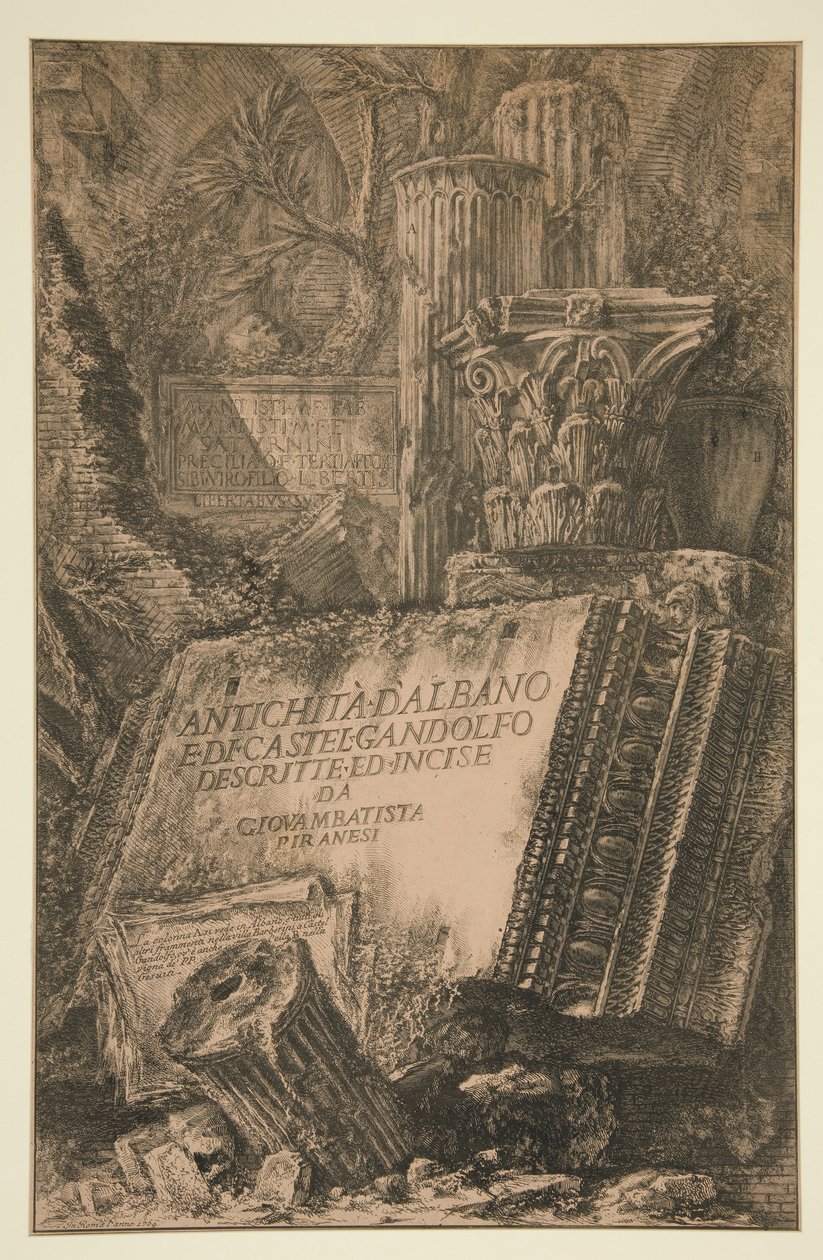 Titelseite: Antichità d von Giovanni Battista Piranesi