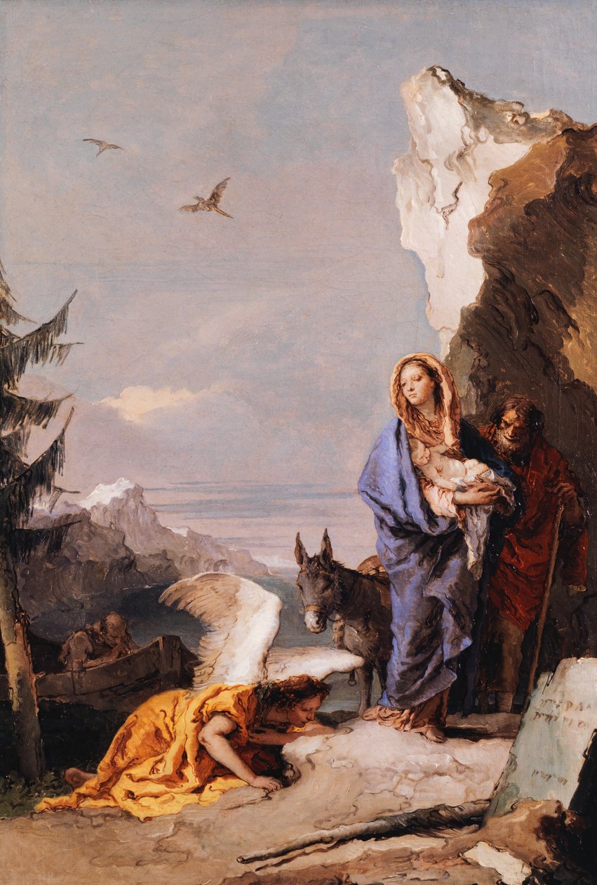 Die Flucht nach Ägypten, ca. 1767-70 von Giovanni Battista Tiepolo